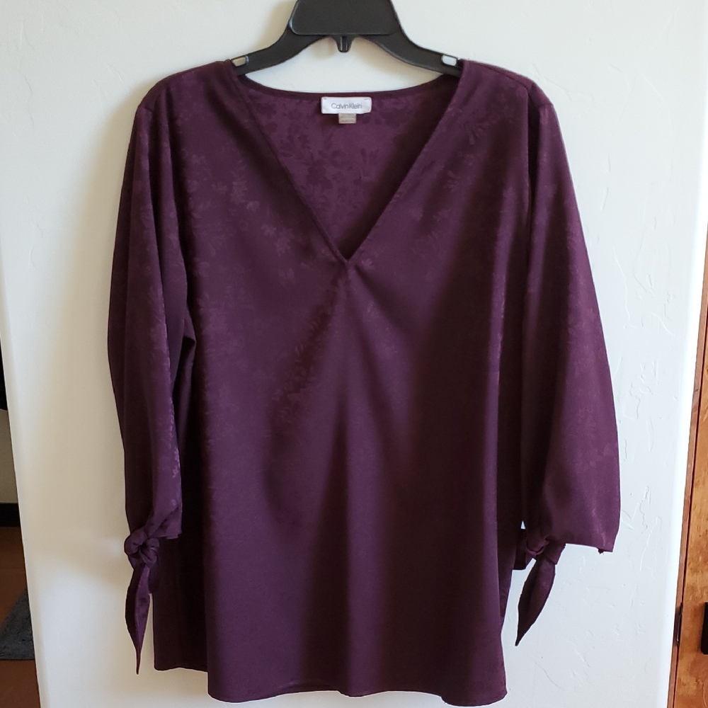 Calvin Klein Women's Deep Purple Blouse